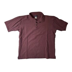 Patagonia Organic Cotton Polo‎ Shirt Mens Small Casual Burgundy